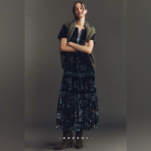 The Somerset Velvet Maxi Dress, Sz Small Petite, New